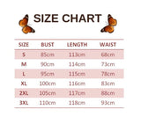 size chart for Yellow Butterfly Jumpsuit