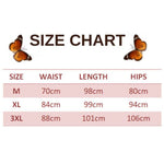 size chart for catopsilia butterfly leggings
