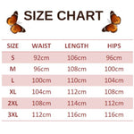 size chart for maroon butterfly sweatpants