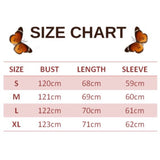 size chart for butterfly embroidered sweater