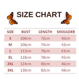 size chart for cloudywing butterfly cardigan