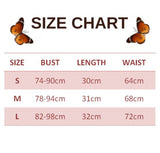 size chart for Brown Butterfly Tank Top