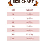 size chart for butterfly bra top