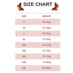 size chart for butterfly denim shorts
