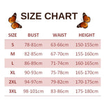 size chart for butterfly kimono robe