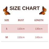 size chart for butterfly kisses kimono