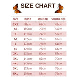 size chart for butterfly floral kimono