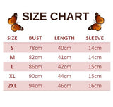 size chart for butterfly tank top for ladies