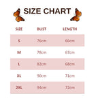 size chart for Monarch Butterfly Tank top