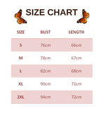 size chart for Monarch Butterfly Tank top