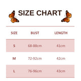 size chart for Butterfly Tank Top Women