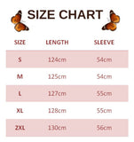 size chart for butterfly wing kimono
