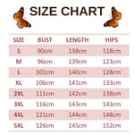 size chart for citrus swallowtail butterfly dress