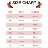 size chart for midnight blue butterfly suspender dress