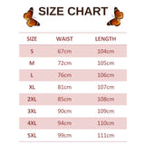 size chart for baggy pants with butterfly wings