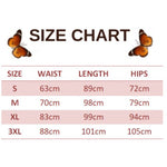 size chart for milkflower butterfly leggings