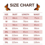 size chart for purple butterfly dress