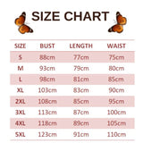 size chart for purple butterfly dress