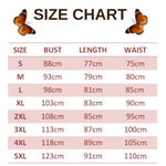 size chart for red butterfly dress