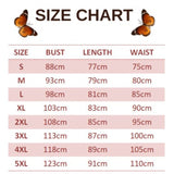 size chart for red butterfly dress