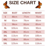 size chart for ferra butterfly tight dress