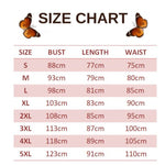 size chart for whimsical butterfly dress