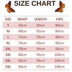 size chart for fritillary butterfly leggings