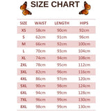 size chart for purple illusion butterfly leggings