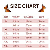 size chart for red butterfly shorts