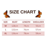 size chart for women's butterfly sweater