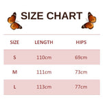 size chart for high waisted butterfly jeans