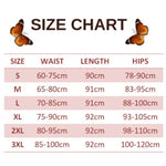 size chart for high waisted red butterfly leggings