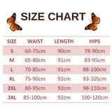 size chart for high waisted red butterfly leggings