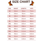 size chart for spicebush butterfly leggings