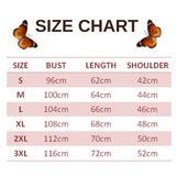 size chart for eurema butterfly sweater