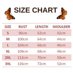 size chart for ligh gray butterfly sweater