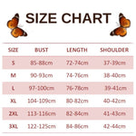 size chart for firebrick butterfly dress