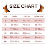 size chart for blue and pink butterfly dress