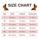 size chart for blue and pink butterfly dress