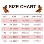 size chart for painted lady butterfly dress