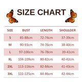size chart for bohemian butterfly dress
