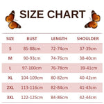 size chart for slateblue butterfly dress