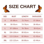 size chart for admiral butterfly mini dress