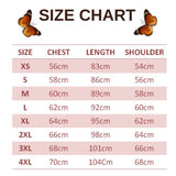 size chart for plus size butterfly print kimono