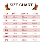 size chart for seagreen butterfly sweater