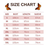 size chart for medium purple butterfly sweater