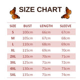 size chart for yeloowgreen butterfly sweater