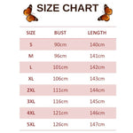 size chart for long butterfly dress
