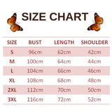 size chart for daisy butterfly pullover