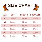 size chart for heart butterfly sweater